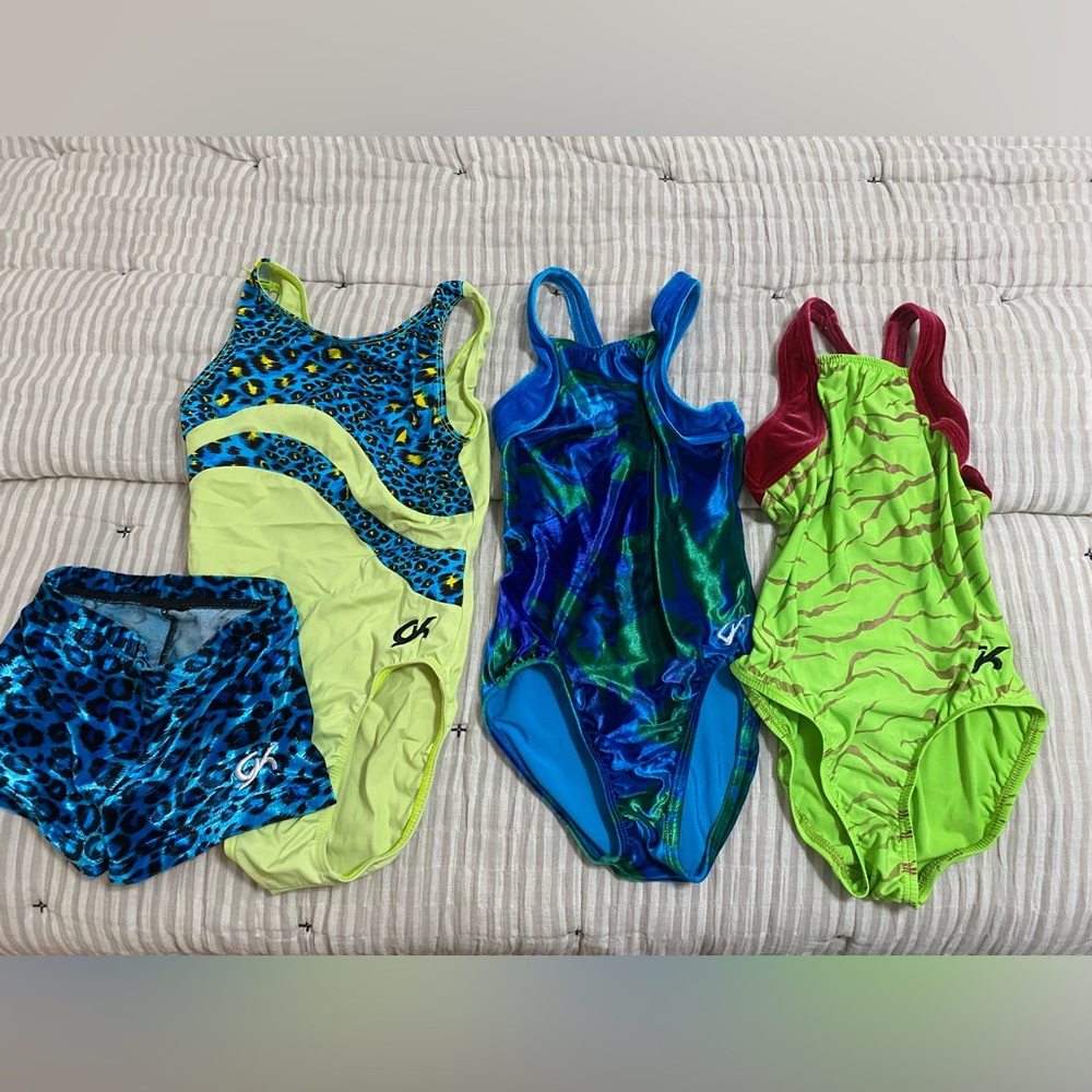Girls GK leotards and pair of shorts